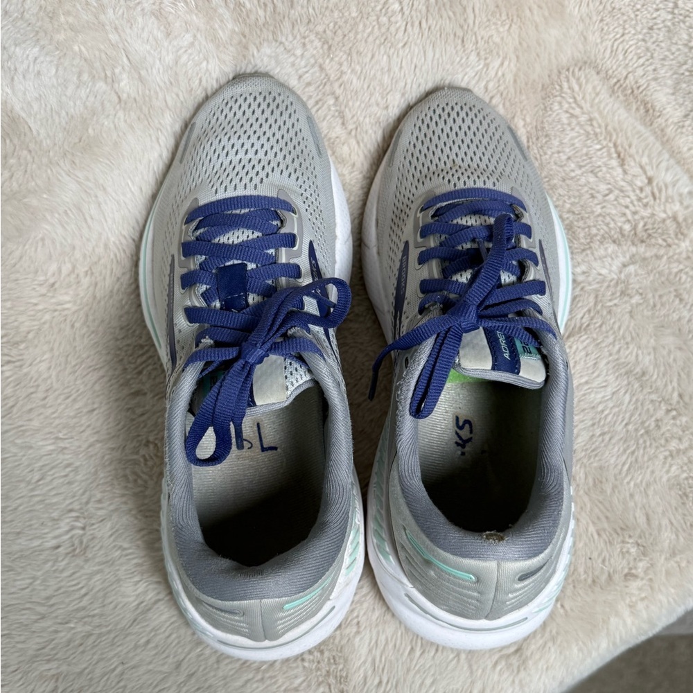 Brooks Adrenaline GTS 22 "Grey/Purple/Mint" Women's Wide Running Shoe Sz 8 - Picture 4 of 10
